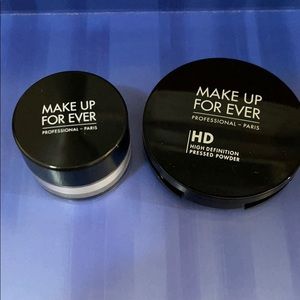 make up forever pressed powder and loose powder